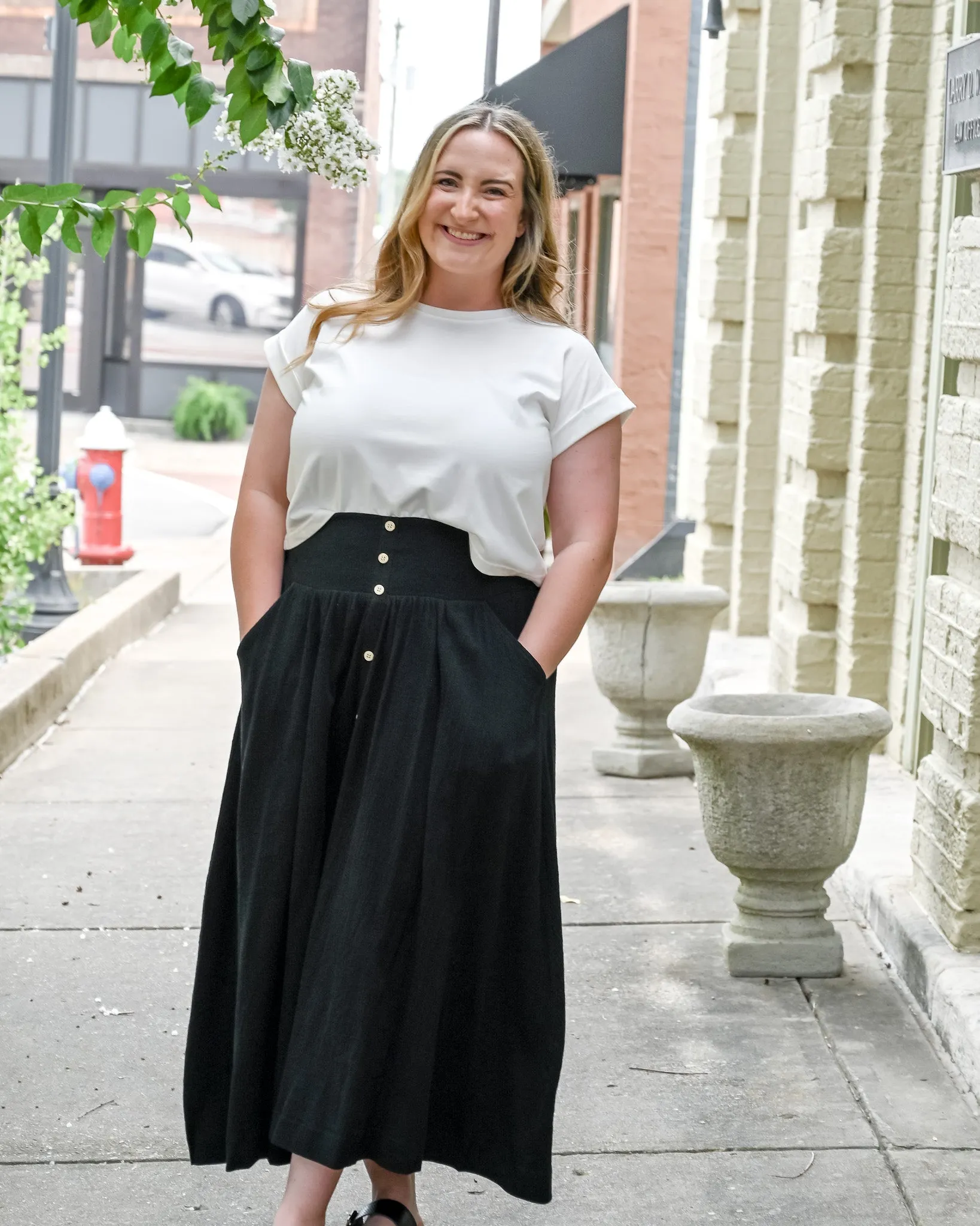 A Day in London Linen Maxi Skirt