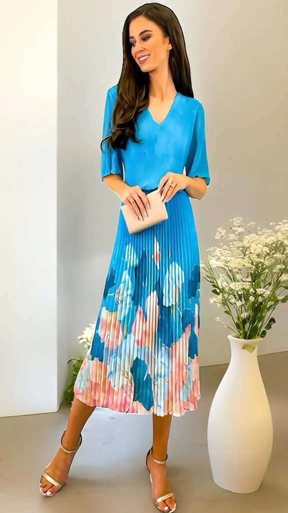 A1712 Mandy Turquoise Loose Top Dress