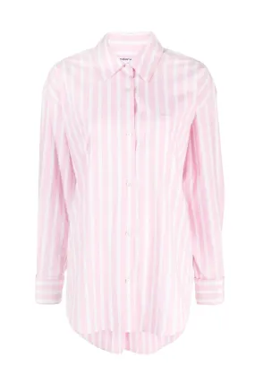 Alexander Wang Clear Hotfix Shirt Jacket - Pink/ White