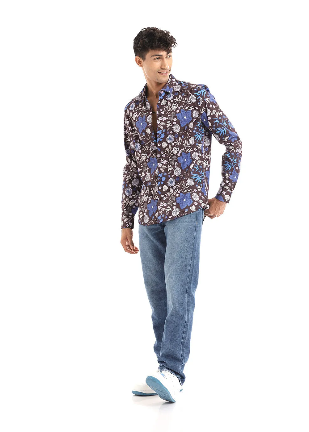 All Over Floral Printed Full Sleeve Shirt