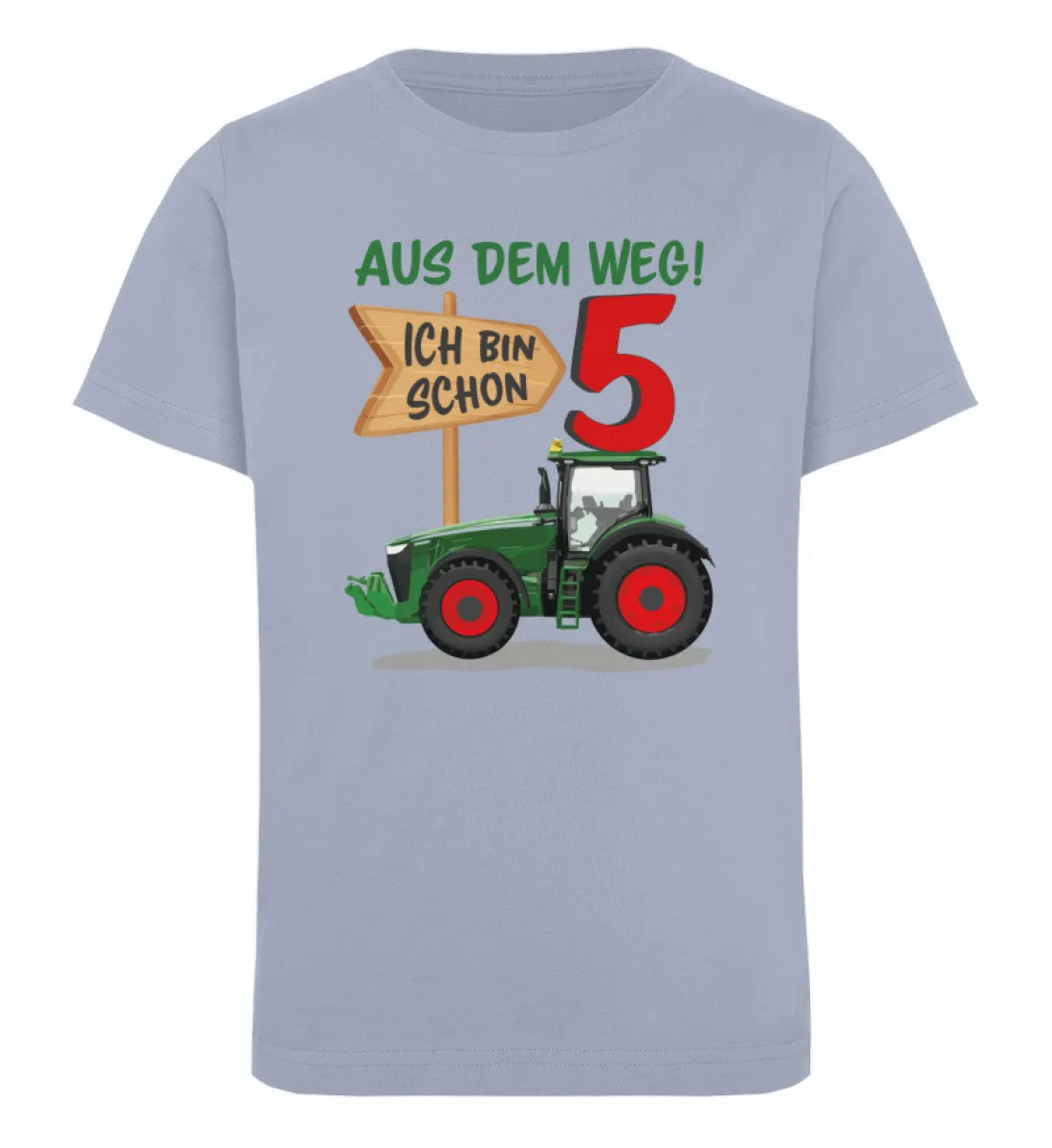 Aus dem Weg ich bin schon 5 Traktor Geburtstag  - Kinder Organic T-Shirt