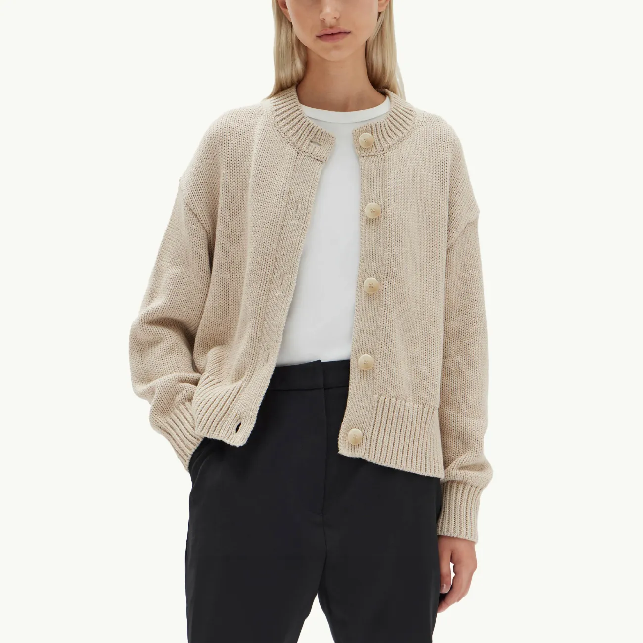 Ava Knit Cardigan - Natural