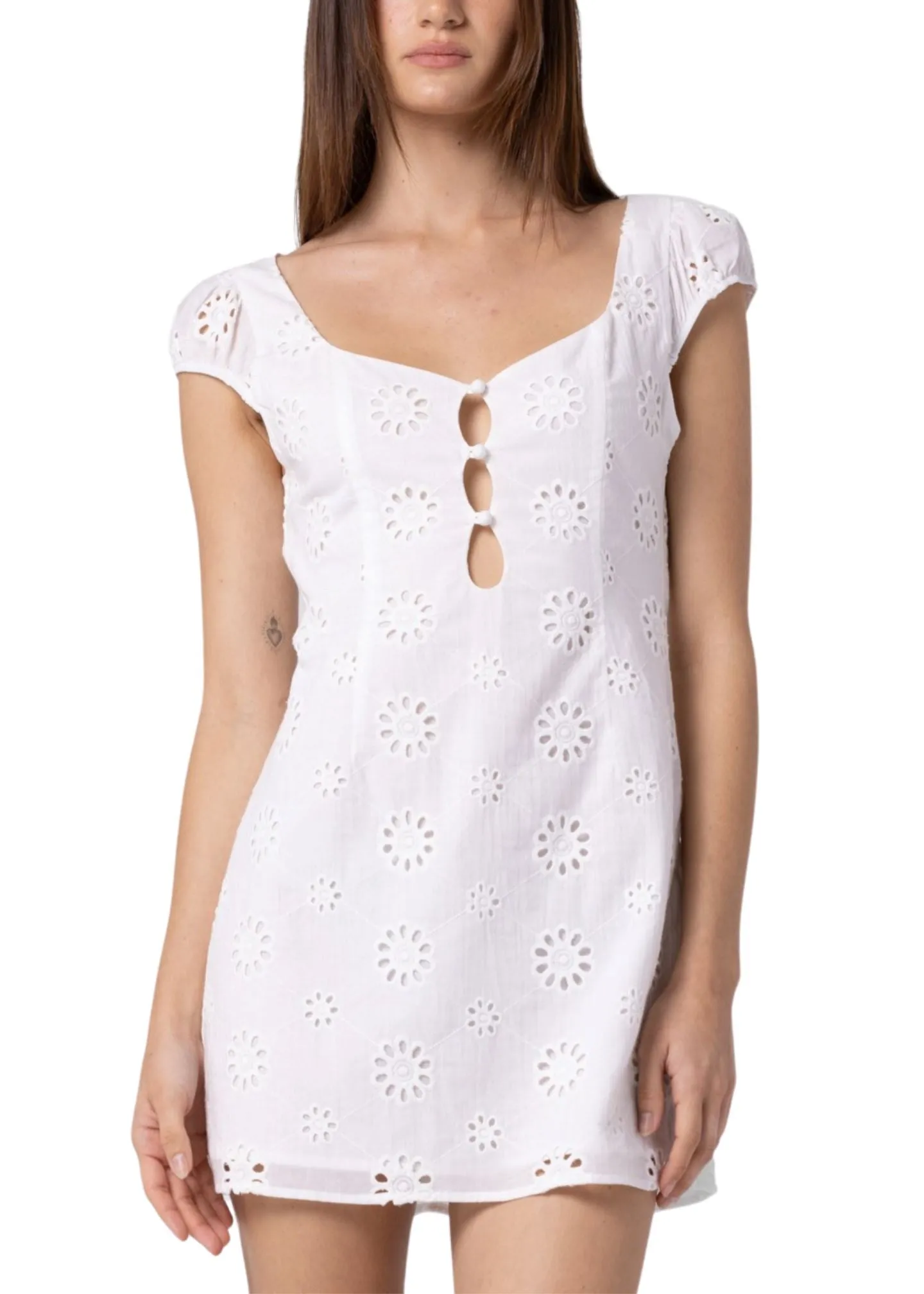 Avery Eyelet Mini Dress