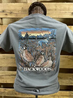 Backwoods Born & Raised Quail Hunting Dog Bright Unisex T Shirt