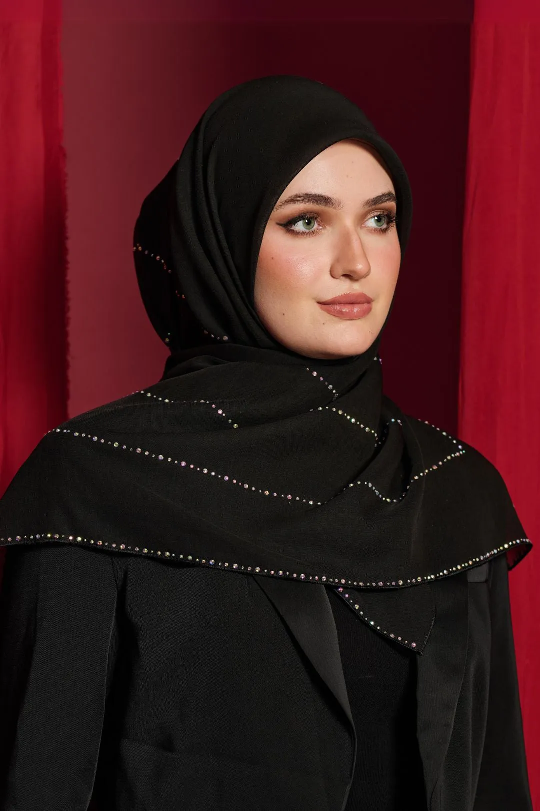 Bawal Scarf : Linear in Black