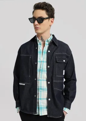 Blue Cotton Check Shirt