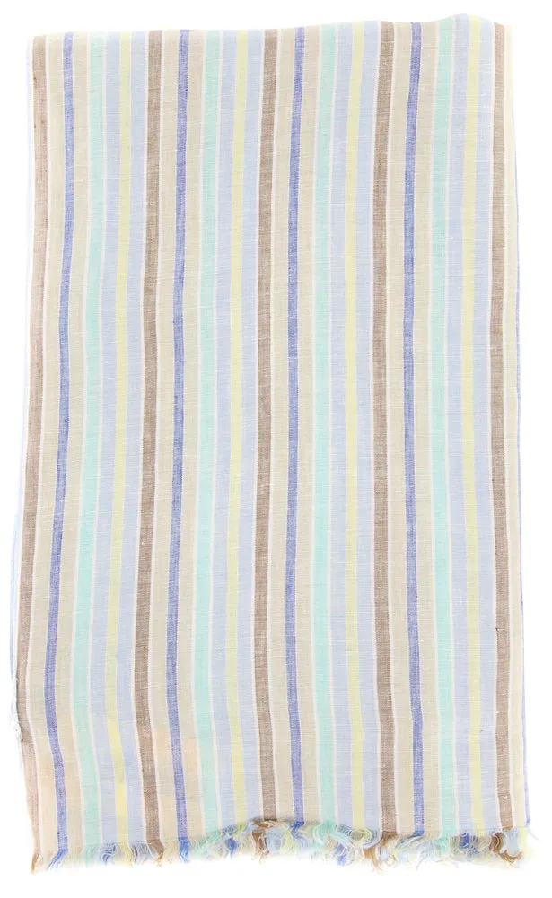 Borrelli Multi-Colored Linen Scarf