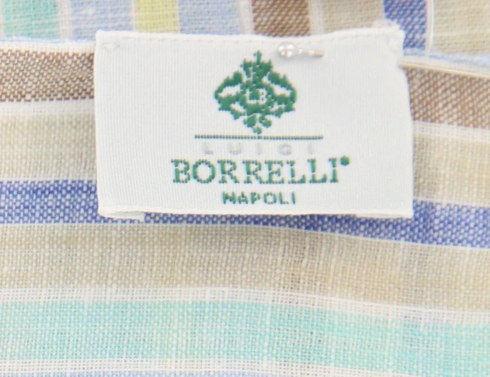 Borrelli Multi-Colored Linen Scarf