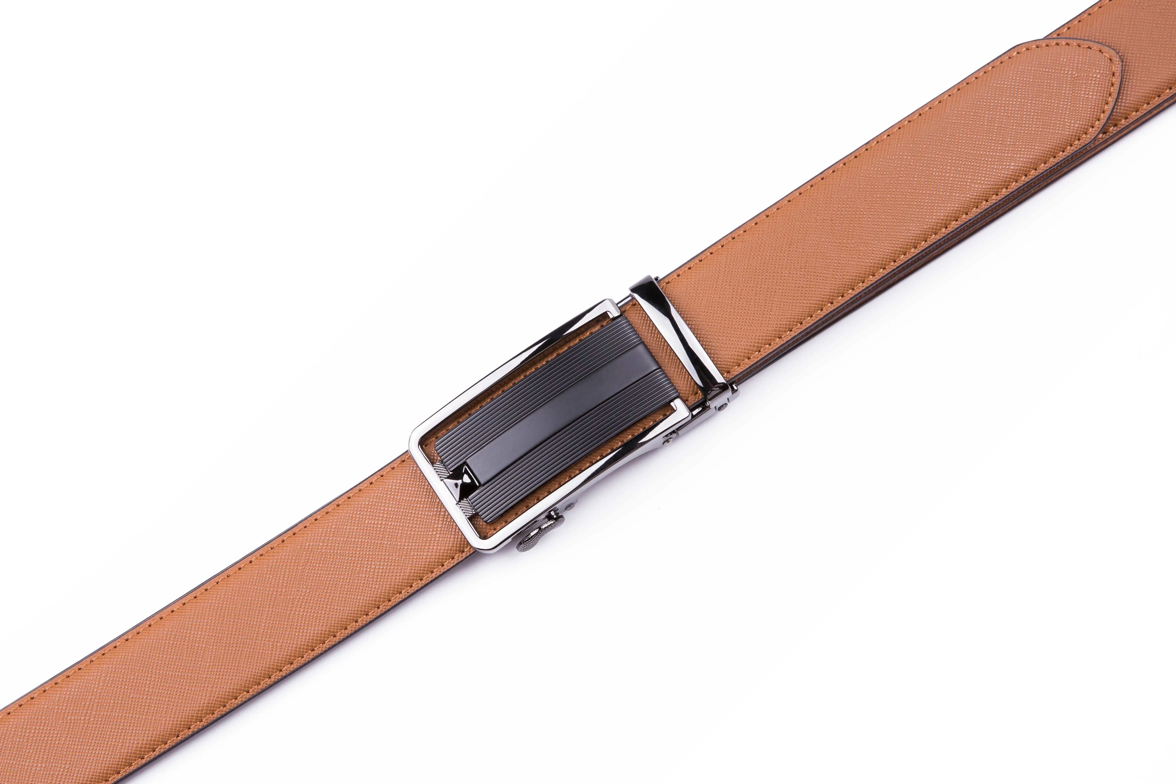 Braveman Men's Automatic Ratchet Buckle Leather Dress Belt