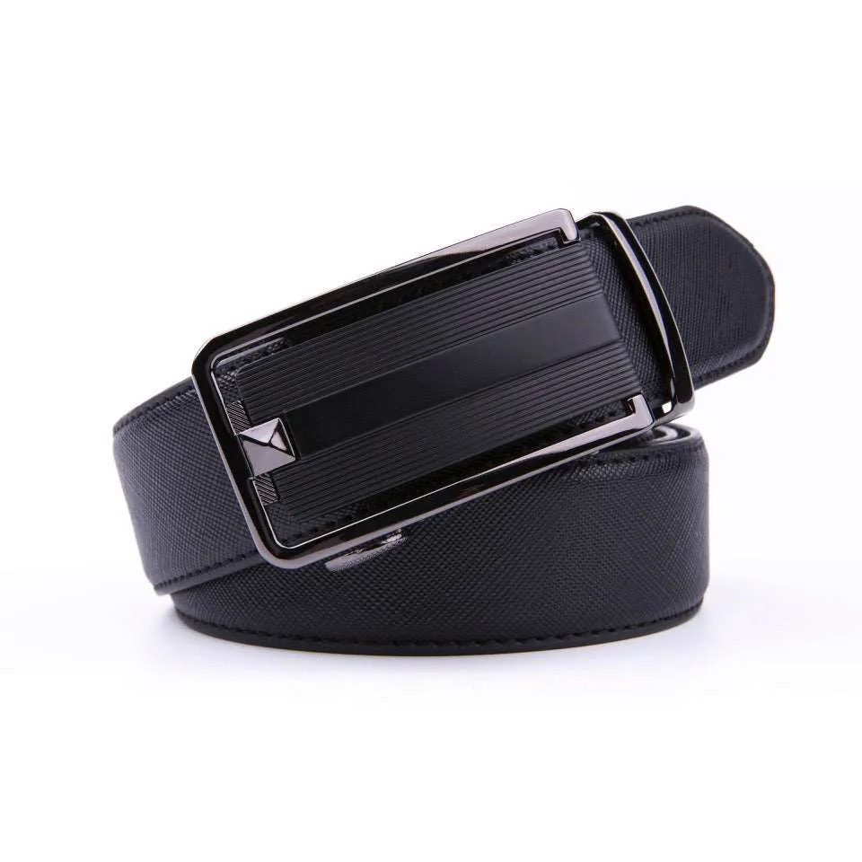 Braveman Men's Automatic Ratchet Buckle Leather Dress Belt