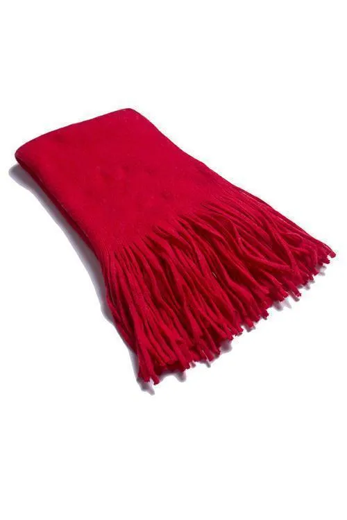 Brushed Long Fringed Scarf