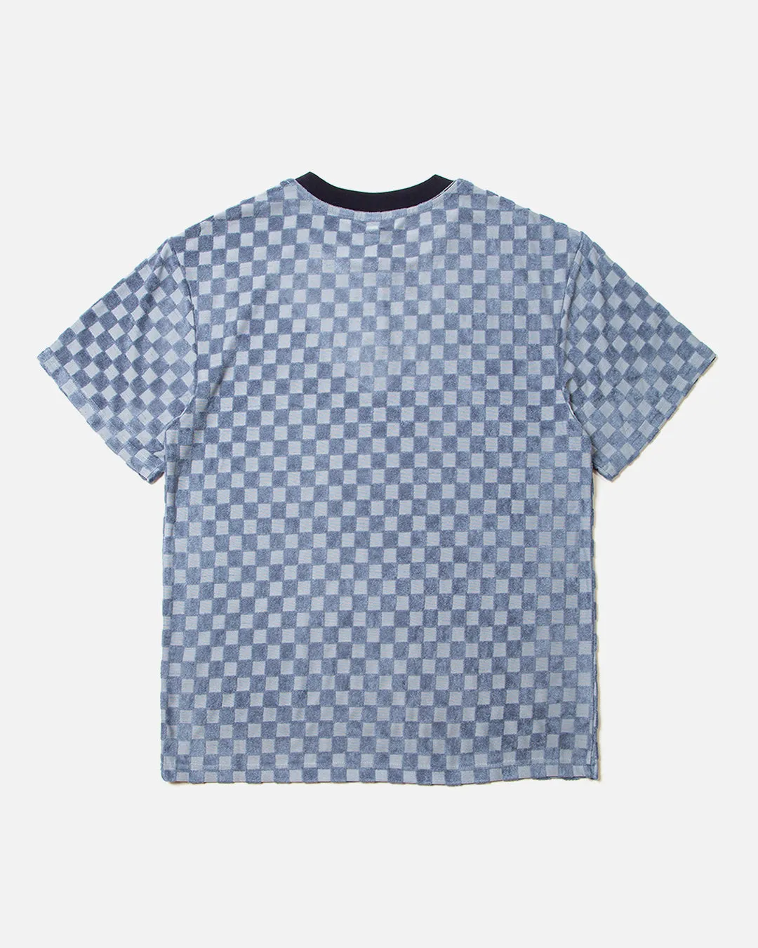 Check Burnout T-shirt - Light Blue