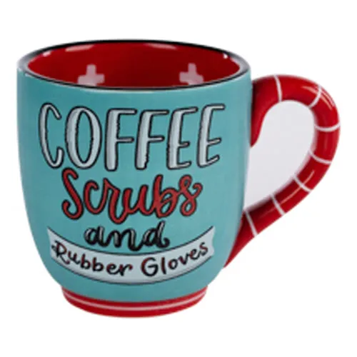 Coffee Scrubs and Rubber Gloves Ceramic Mug