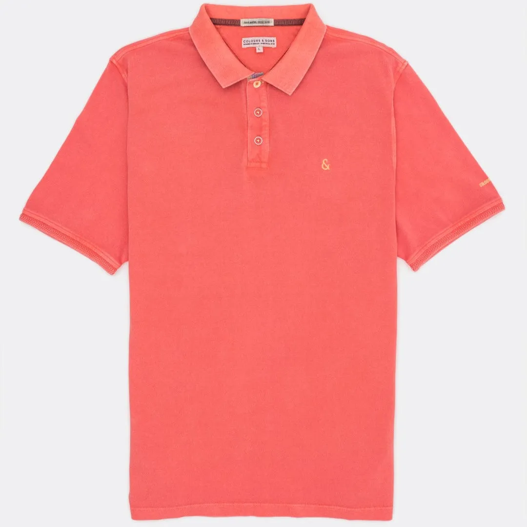 Cotton Polo - Washed Salmon