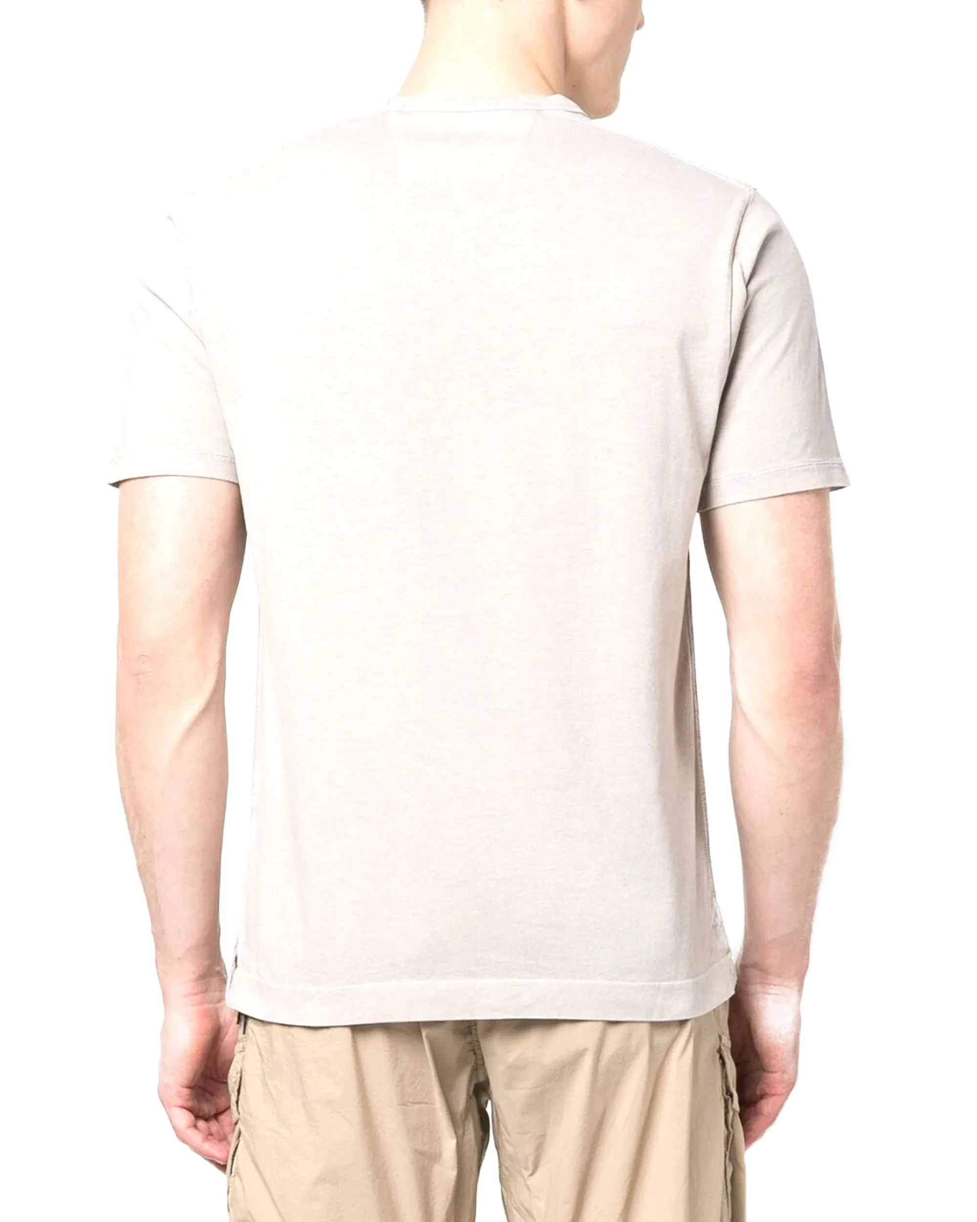 CP Company T-shirt 1020 Jersey Patch Logo Bianco