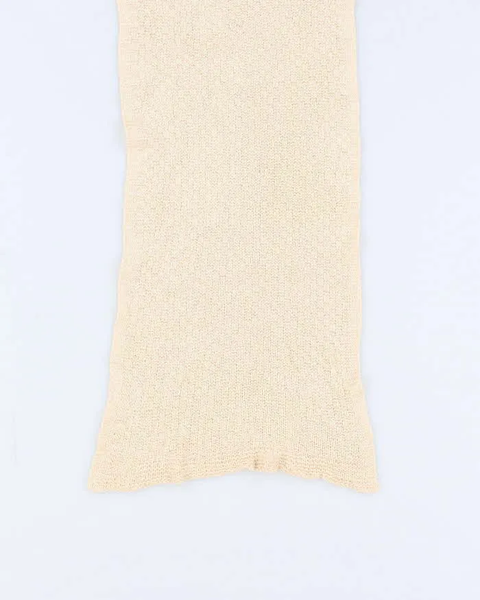 Cream Woven Light weight Scarf