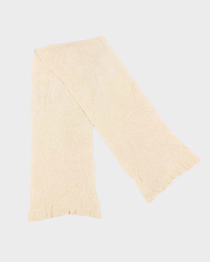 Cream Woven Light weight Scarf