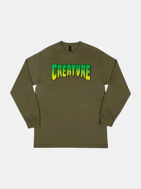 Creature Logo Long Sleeve - Military Green