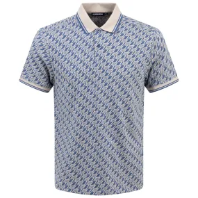 Devon Regular Fit Cotton Jacquard Polo Bijou Blue - SS24