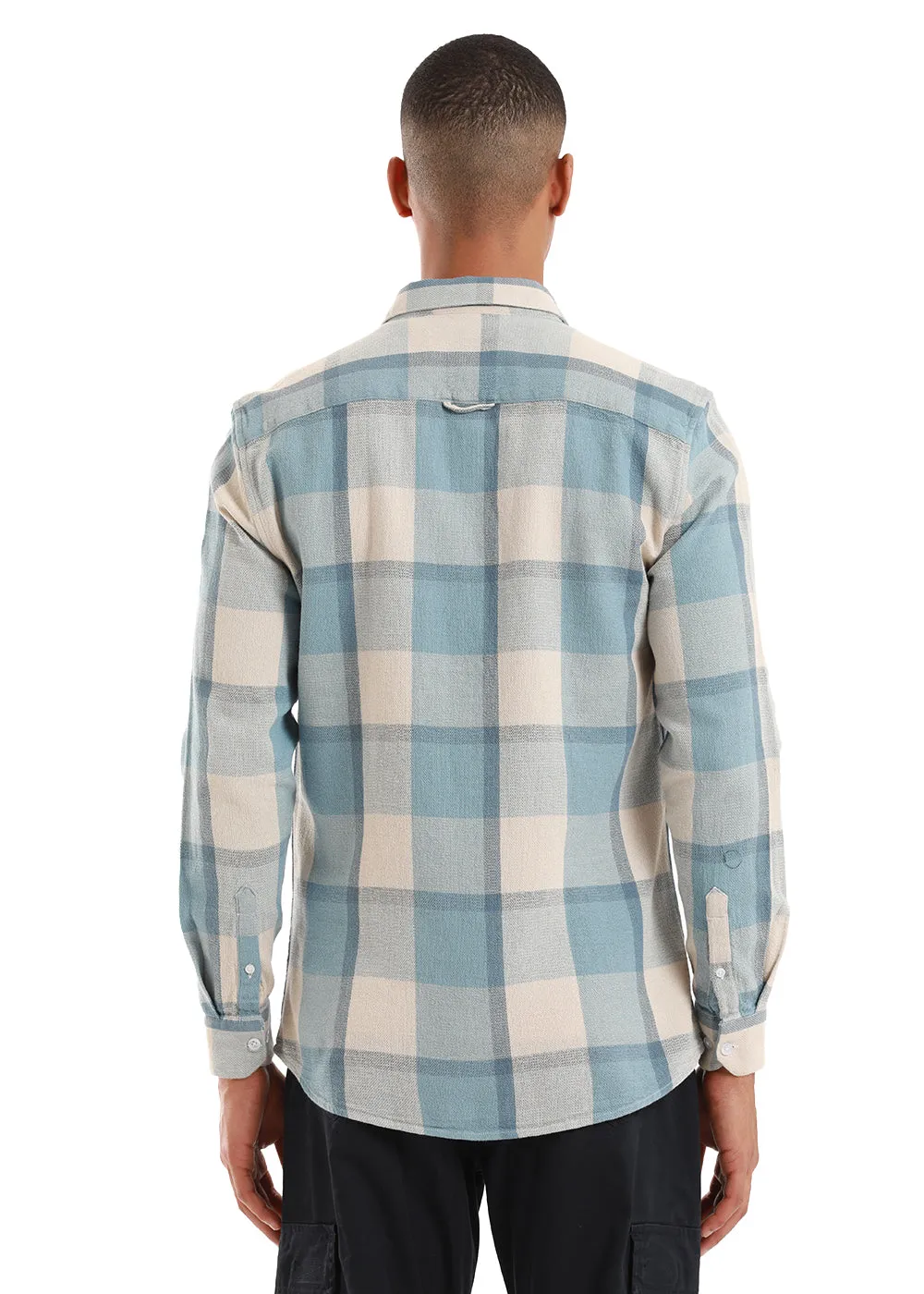 Dobby Light Blue Check Shirt