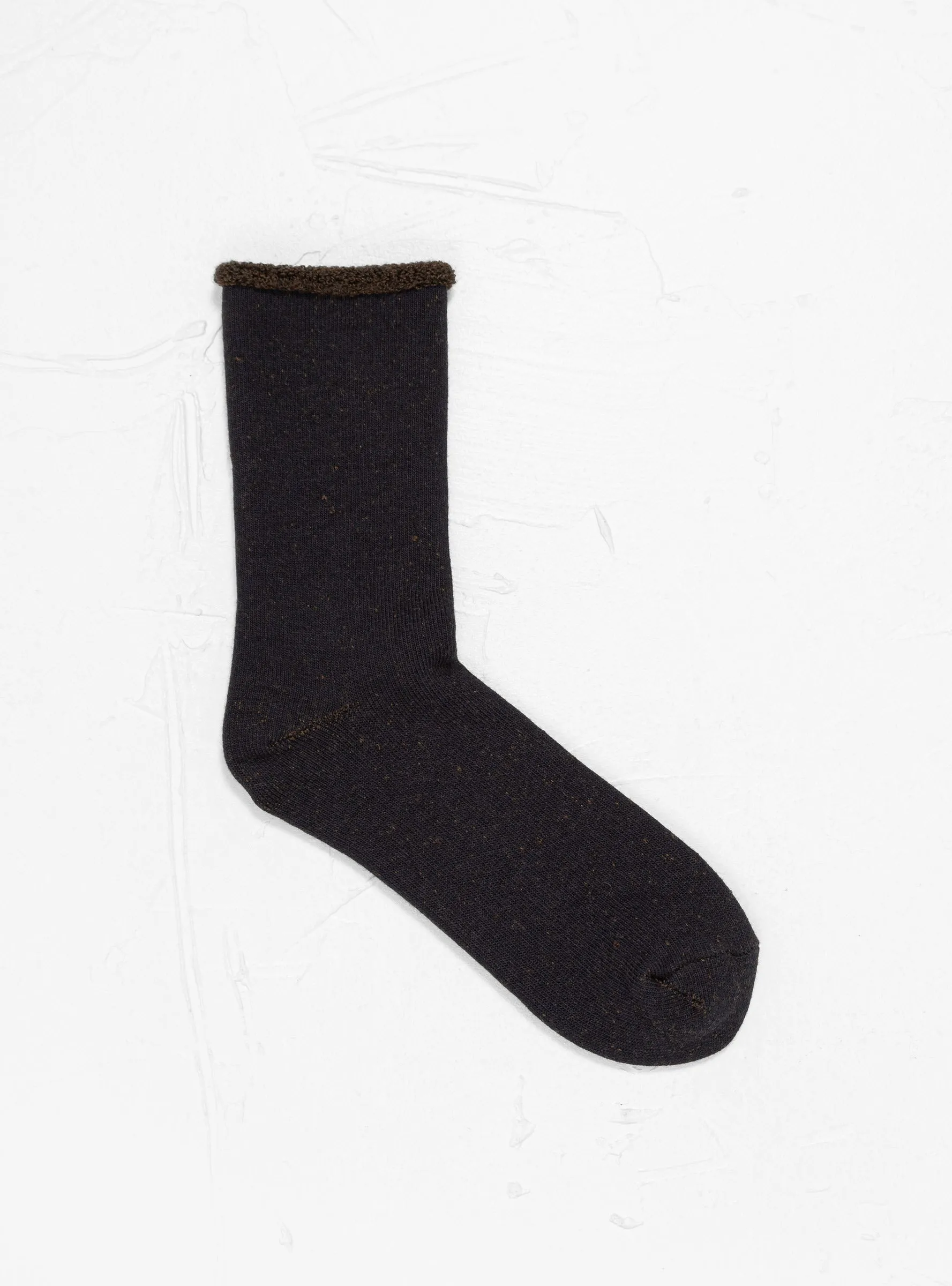 Double Face Cozy Sleeping Socks Navy & Brown