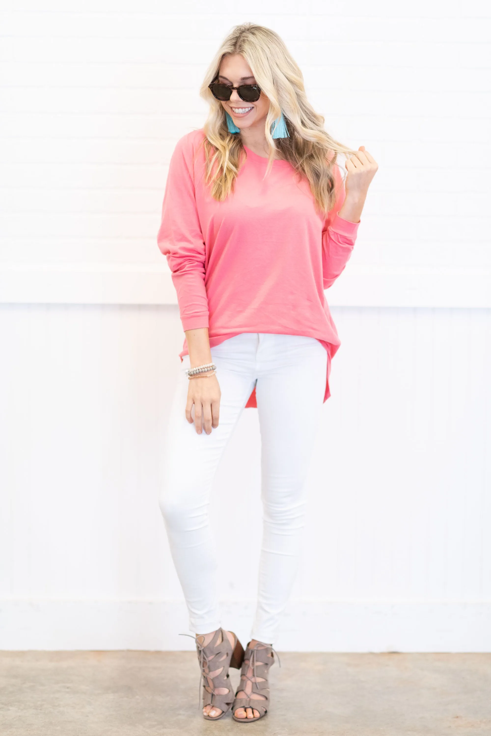 Easy Like Sunday Grapefruit Pink Tunic