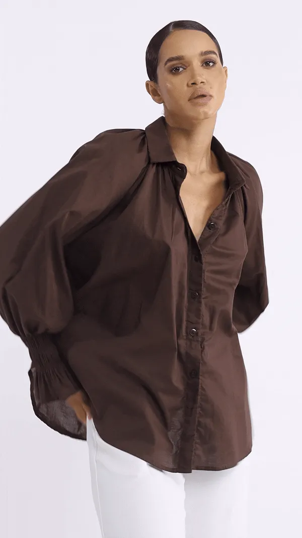 Edith Shirt - Chocolate