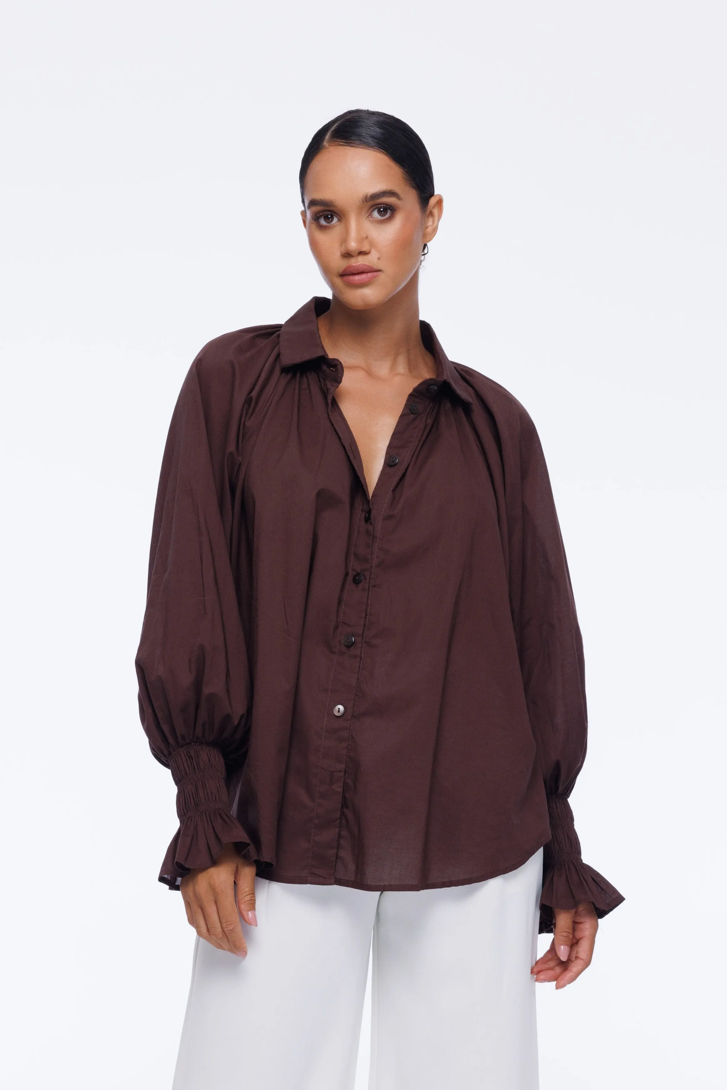 Edith Shirt - Chocolate