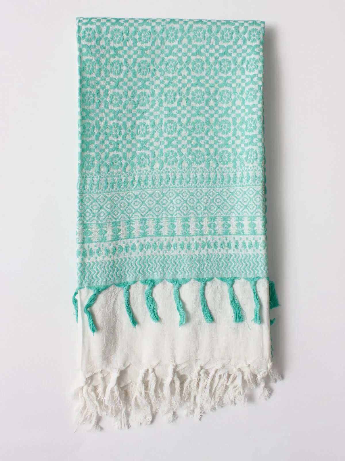 Embroidered Scarf, Mint