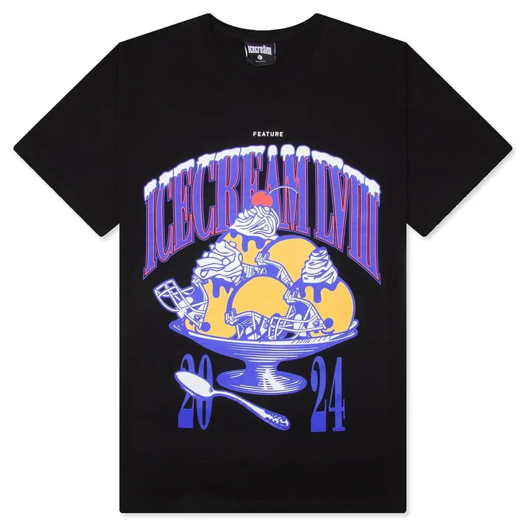 Feature x Icecream Super Bowl Short Sleeve Tee - Black