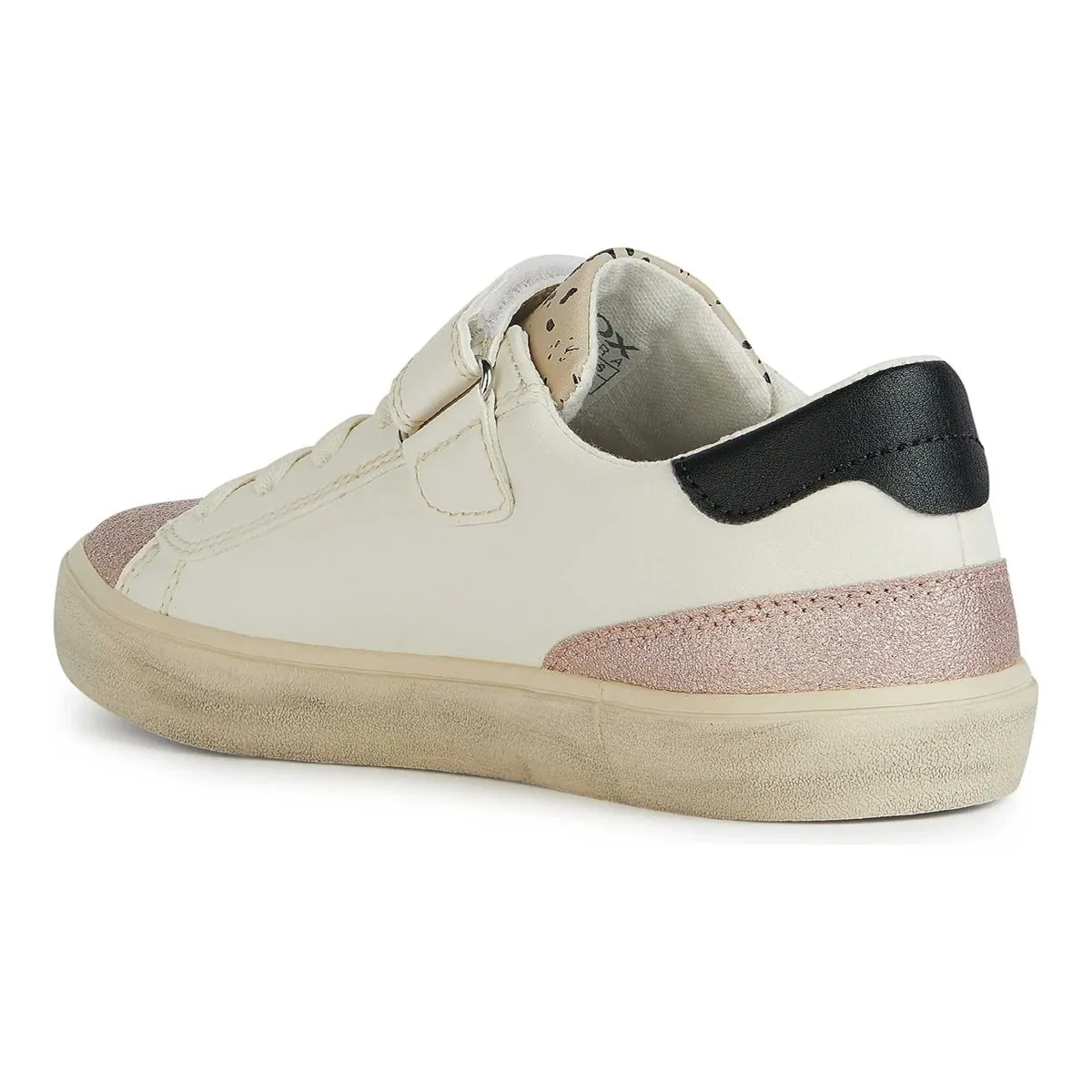 Geox Girl's Gisli Ivory/Rose (Sizes 26-34)