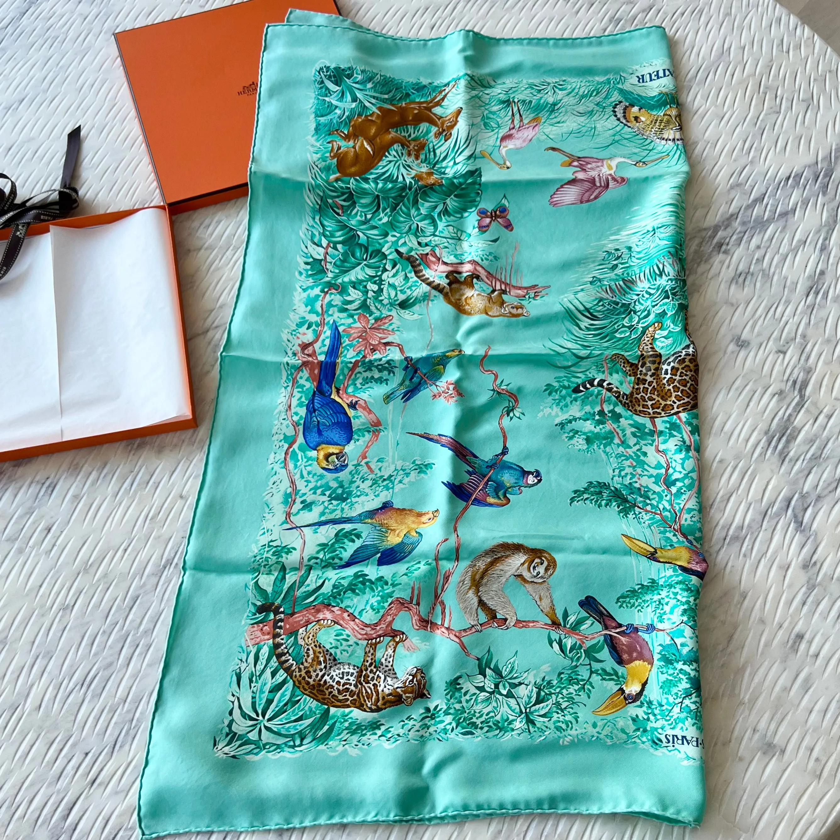 Hermes Carre Wash Silk Scarf 90