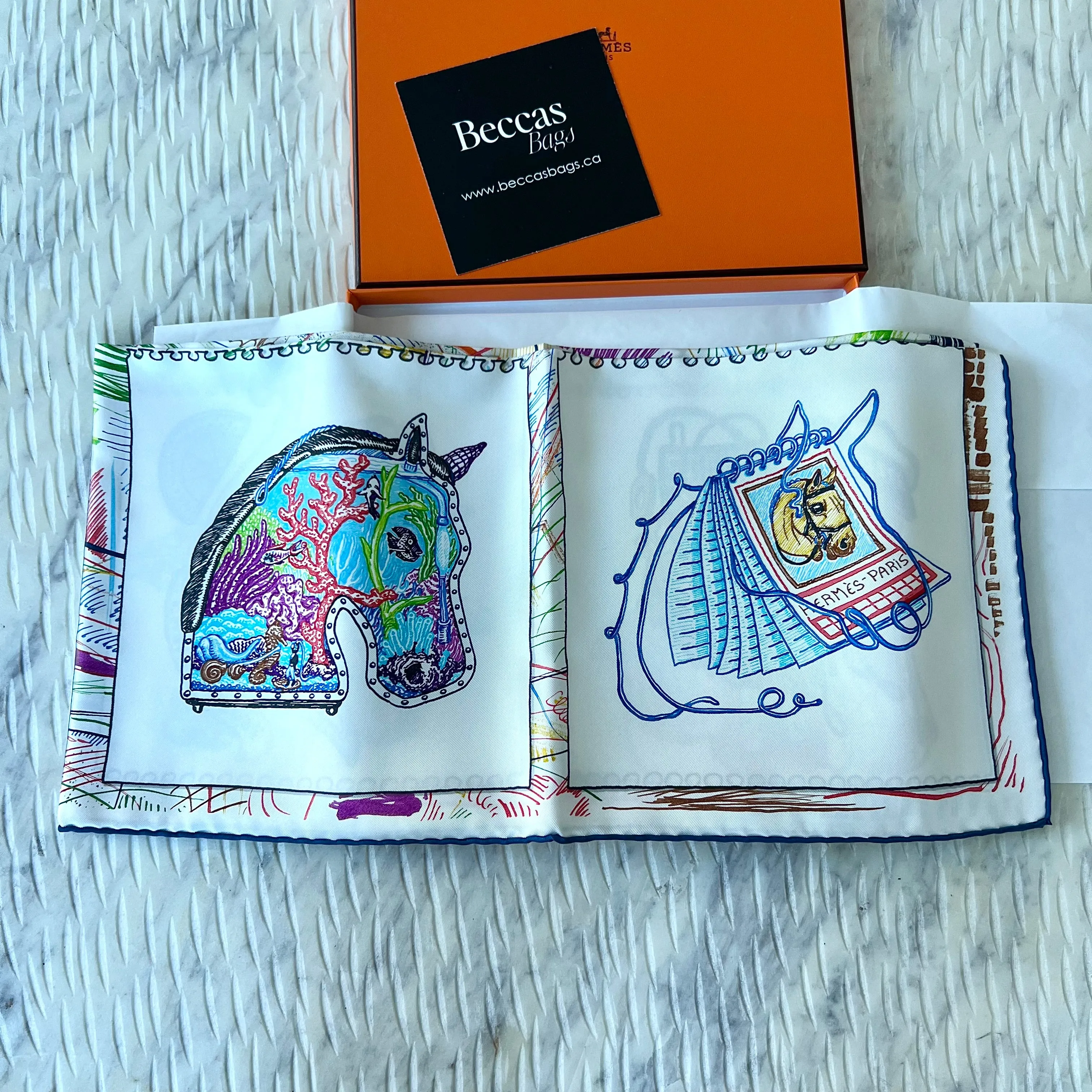 Hermes Chevaloscope scarf 90