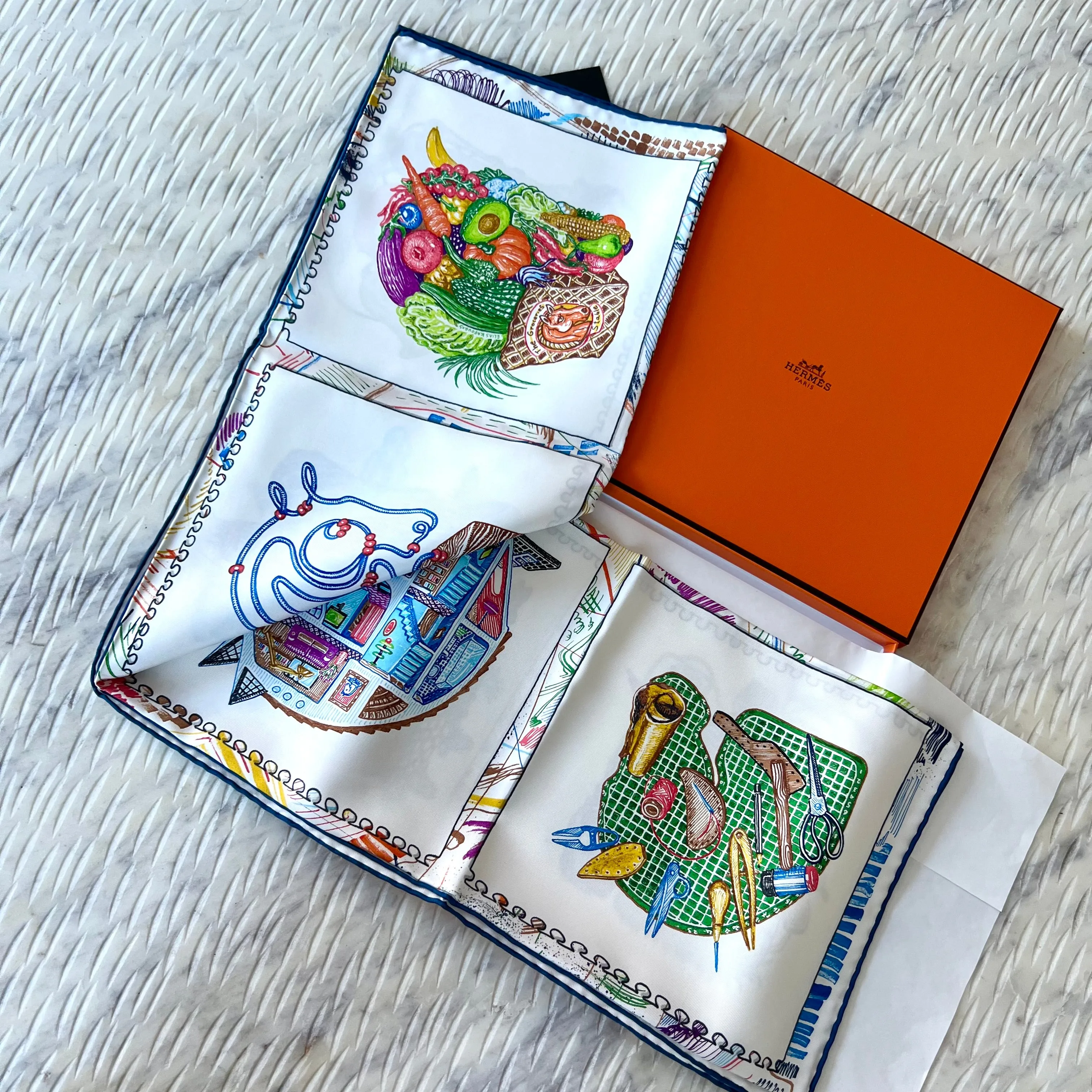 Hermes Chevaloscope scarf 90