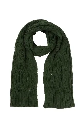 Indus Design - Chunky Cable Knit Scarf - Eucalyptus