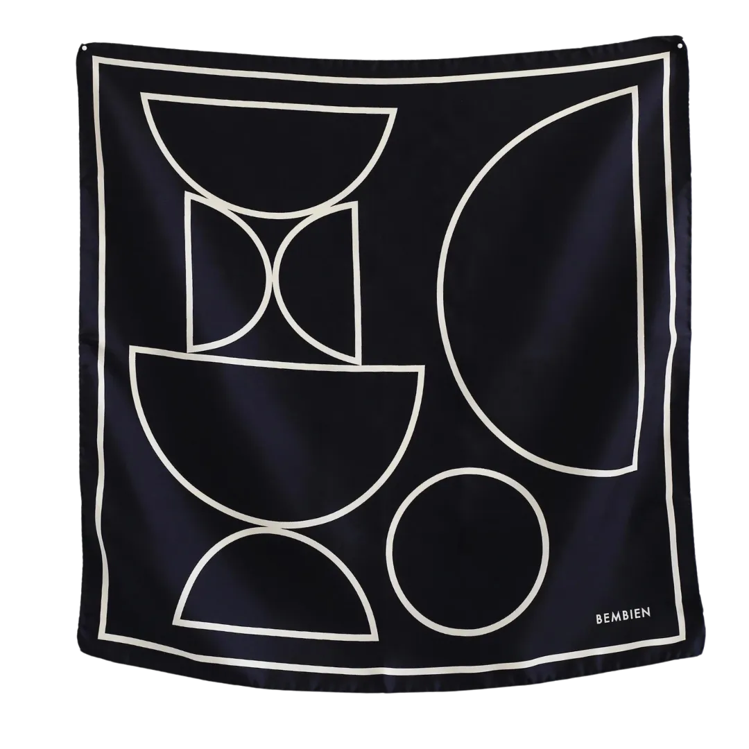 Ines Silk Scarf (Noir)