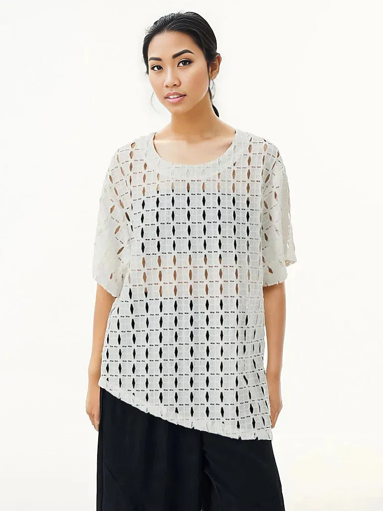 Irregular Design Net T-Shirt