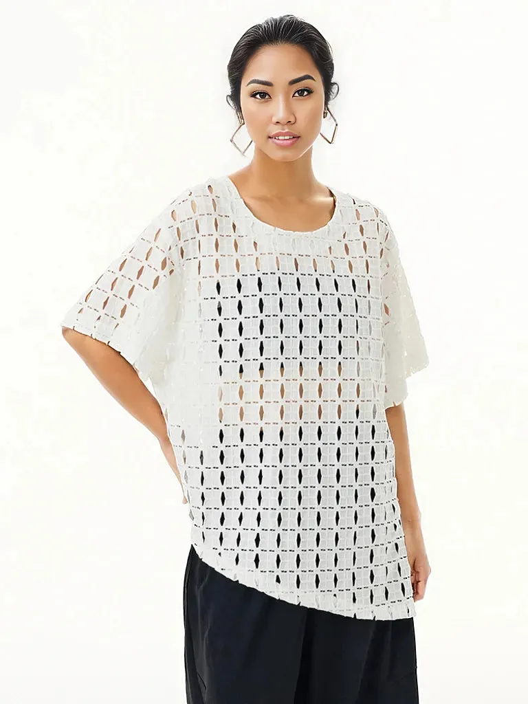 Irregular Design Net T-Shirt