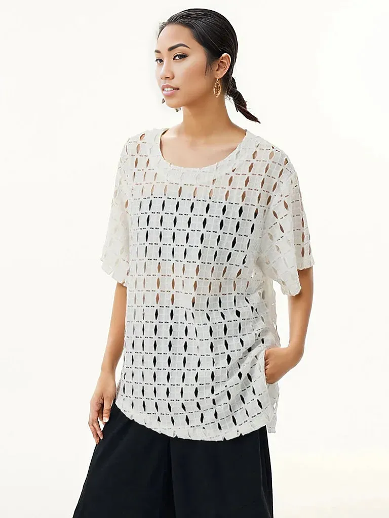 Irregular Design Net T-Shirt