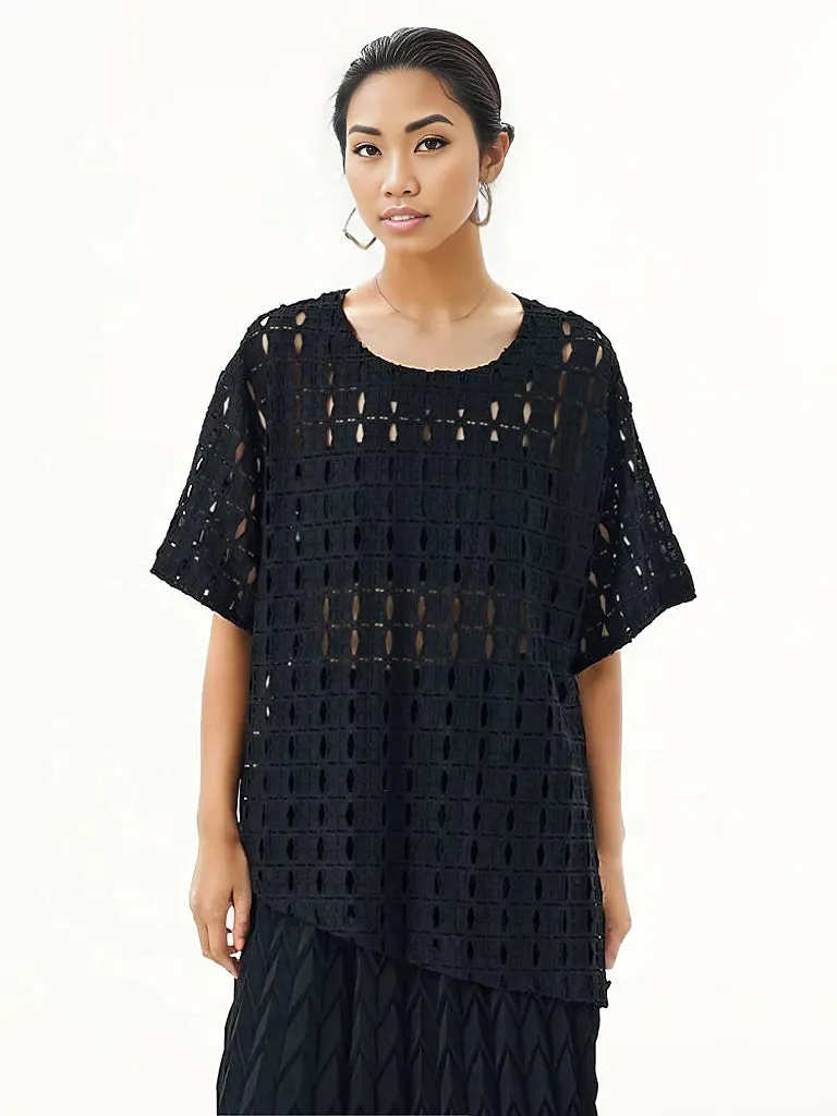 Irregular Design Net T-Shirt