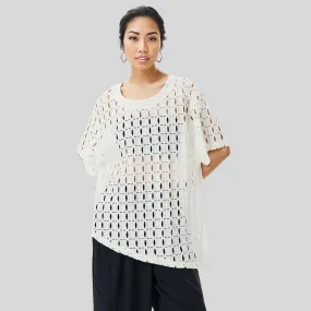 Irregular Design Net T-Shirt