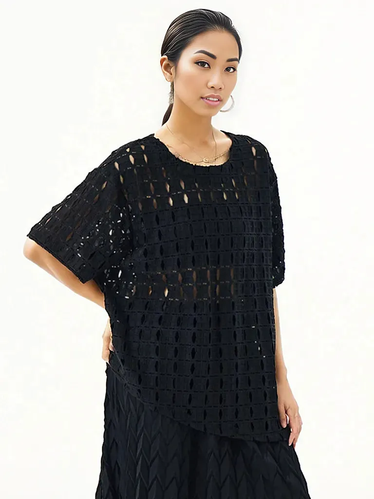 Irregular Design Net T-Shirt