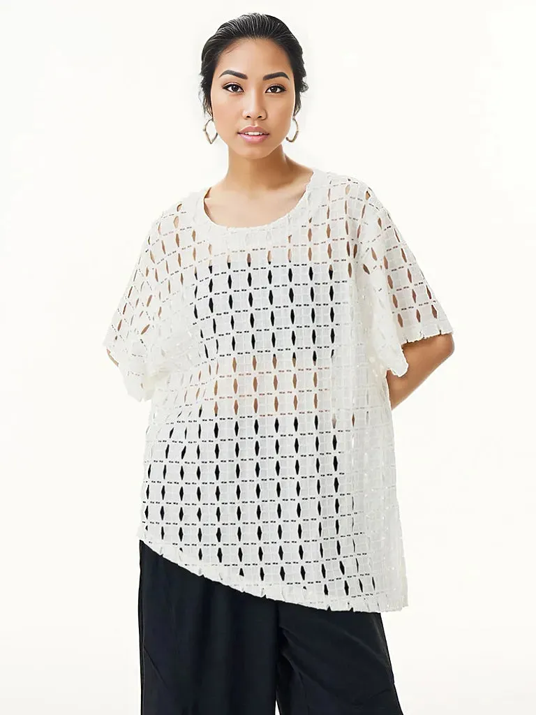 Irregular Design Net T-Shirt