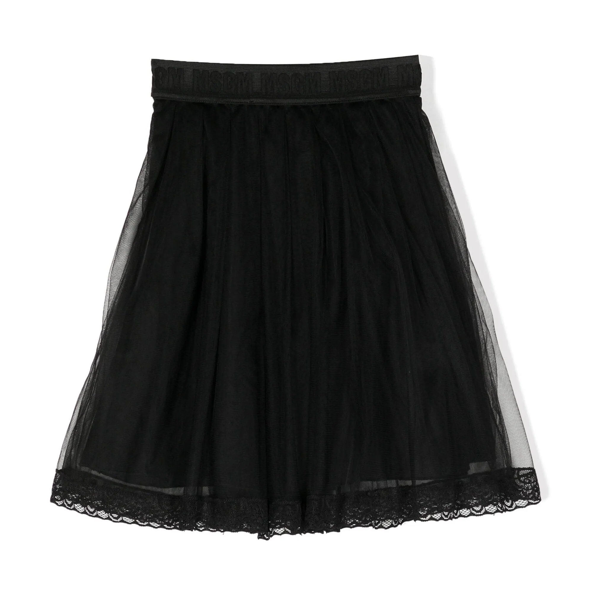 Lace Trim Tulle Skirt