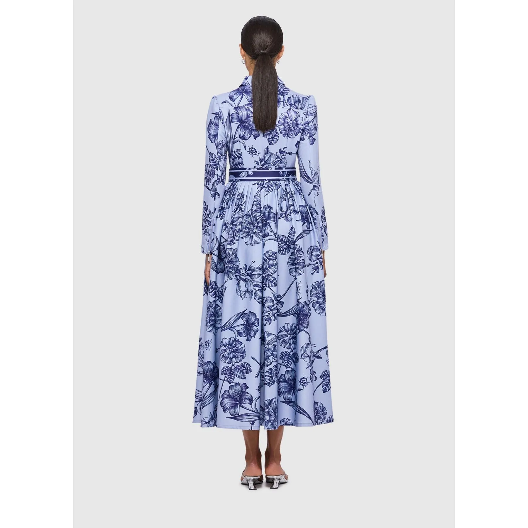 Leo Lin Renee Midi Dress - Harmony Print in Hyacinth