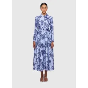 Leo Lin Renee Midi Dress - Harmony Print in Hyacinth