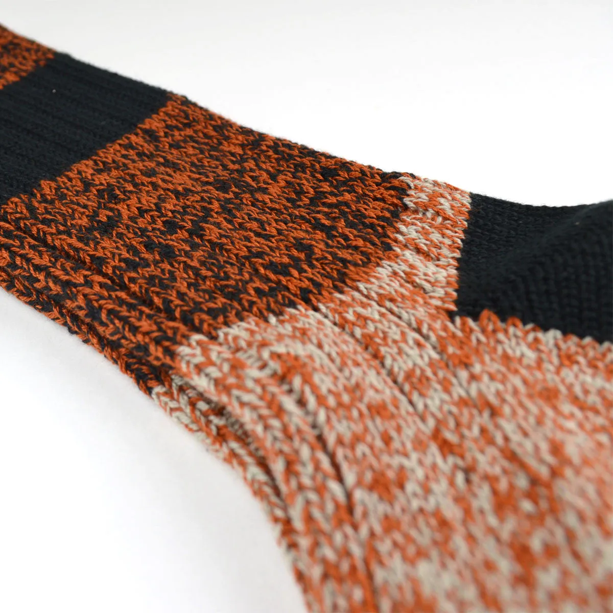 Marcomonde - Big Stripes Melange Socks - Orange / Black