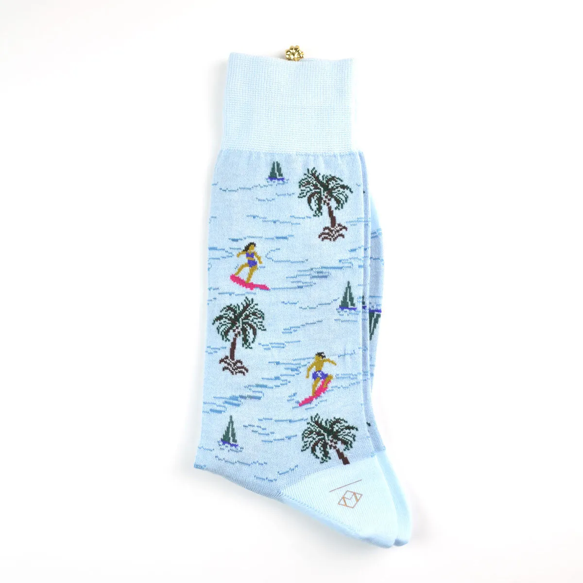 Marcomonde - Surfing Cotton Socks - Light Blue