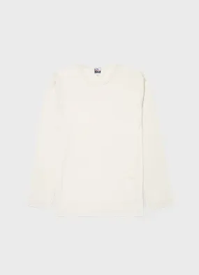 Men's Sunspel x Nigel Cabourn Long Sleeve T-shirt in Stone White