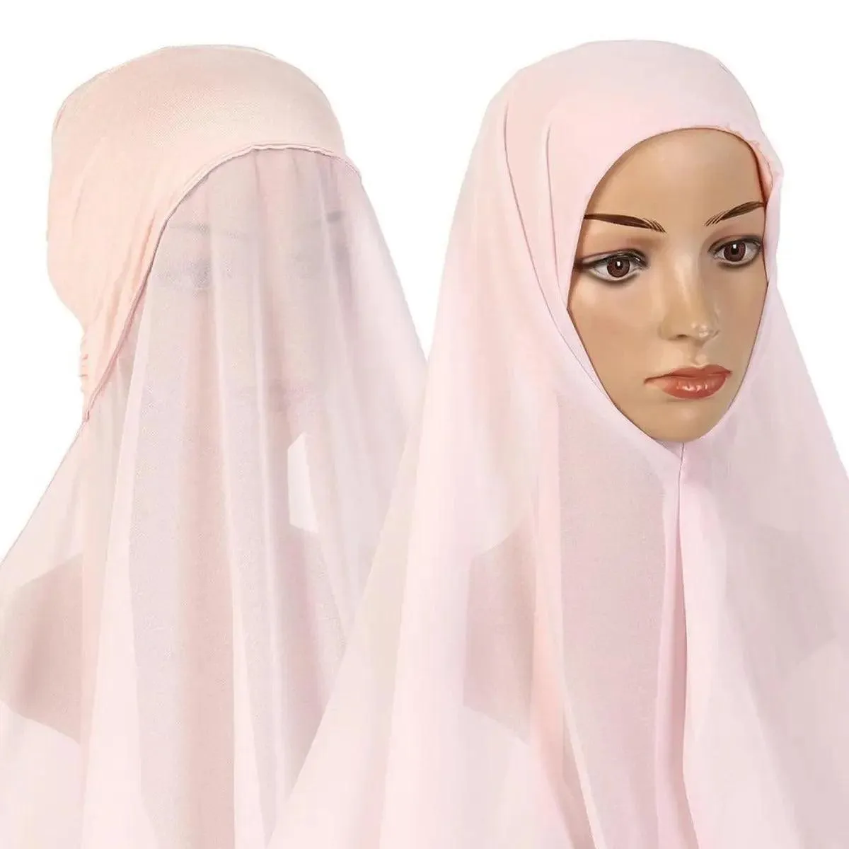 MH004 Chiffon Instant Hijab with Modal Undercap